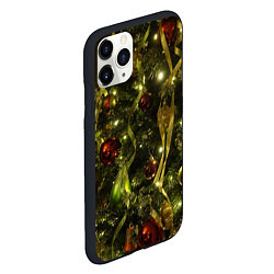 Чехол iPhone 11 Pro матовый Нарядная новогодняя елка, цвет: 3D-черный — фото 2