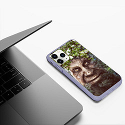 Чехол iPhone 11 Pro матовый Мудрое Таинственное Дерево, цвет: 3D-светло-сиреневый — фото 2