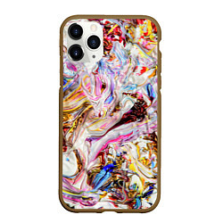 Чехол iPhone 11 Pro матовый Aesthetic visual art galaxy slime