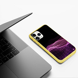 Чехол iPhone 11 Pro матовый Retro wave night, цвет: 3D-желтый — фото 2