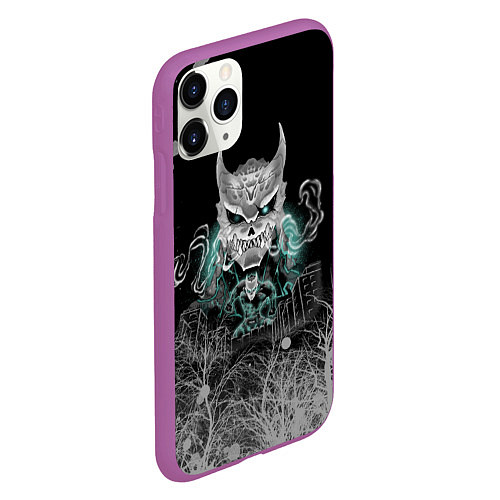 Чехол iPhone 11 Pro матовый Kafka Hibino - Кайдзю номер 8 / 3D-Фиолетовый – фото 2