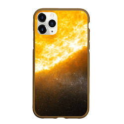 Чехол iPhone 11 Pro матовый Солнце в космосе, цвет: 3D-коричневый
