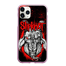 Чехол iPhone 11 Pro матовый Slipknot - красный козел