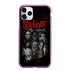 Чехол iPhone 11 Pro матовый Slipknot dark, цвет: 3D-фиолетовый