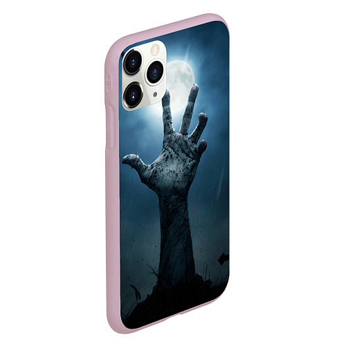 Чехол iPhone 11 Pro матовый Zombie night party / 3D-Розовый – фото 2