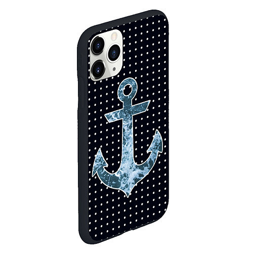 Чехол iPhone 11 Pro матовый Anchor - ocean theme / 3D-Черный – фото 2