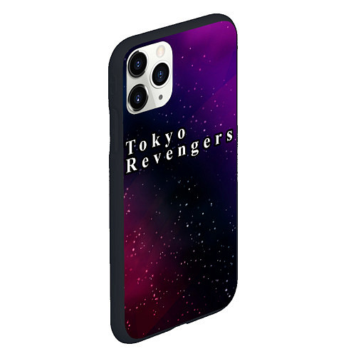 Чехол iPhone 11 Pro матовый Tokyo Revengers gradient space / 3D-Черный – фото 2