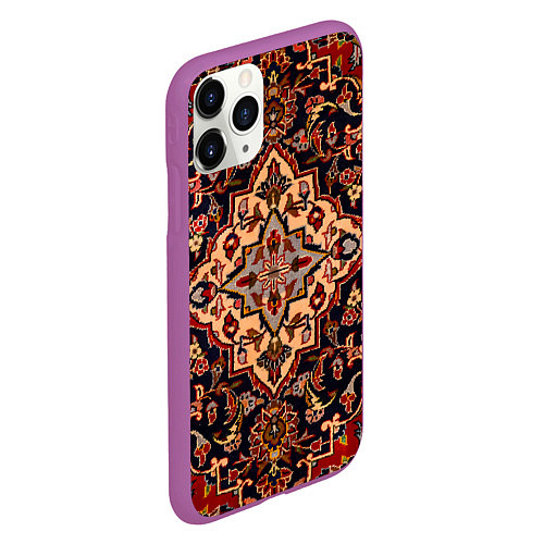 Чехол iPhone 11 Pro матовый Советский ковёр / 3D-Фиолетовый – фото 2