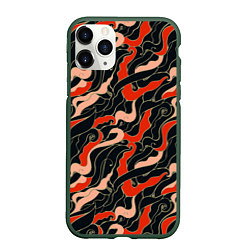 Чехол iPhone 11 Pro матовый Japanese pattern