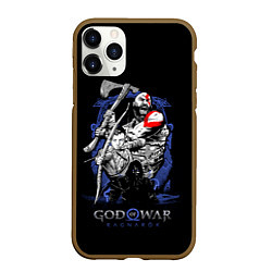 Чехол iPhone 11 Pro матовый Кратос,Атрей и Тор GoW Ragnarok, цвет: 3D-коричневый