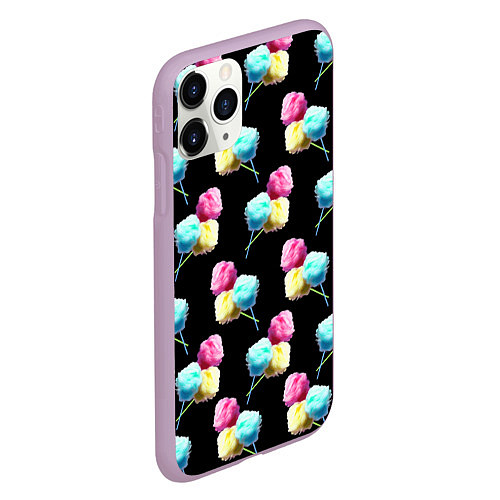 Чехол iPhone 11 Pro матовый Сладкая вата / 3D-Сиреневый – фото 2