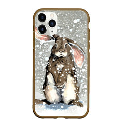 Чехол iPhone 11 Pro матовый Кролик Снежок Милый