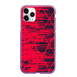 Чехол iPhone 11 Pro матовый Black & Red