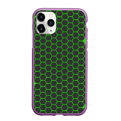 Чехол iPhone 11 Pro матовый Зеленые плиты