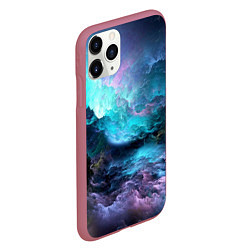 Чехол iPhone 11 Pro матовый Спящий космос, цвет: 3D-малиновый — фото 2