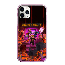 Чехол iPhone 11 Pro матовый Minecraft art