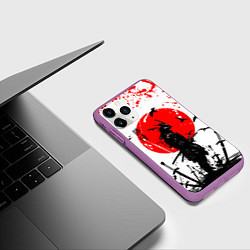 Чехол iPhone 11 Pro матовый Самурай хранитель, цвет: 3D-фиолетовый — фото 2
