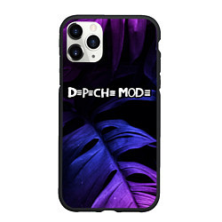 Чехол iPhone 11 Pro матовый Depeche Mode neon monstera, цвет: 3D-черный