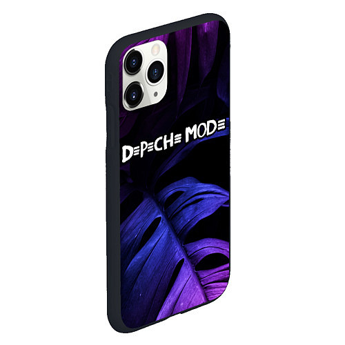 Чехол iPhone 11 Pro матовый Depeche Mode neon monstera / 3D-Черный – фото 2