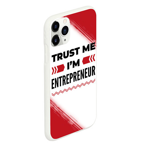 Чехол iPhone 11 Pro матовый Trust me Im entrepreneur white / 3D-Белый – фото 2