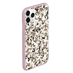 Чехол iPhone 11 Pro матовый Камуфляж зима мелкий, цвет: 3D-розовый — фото 2