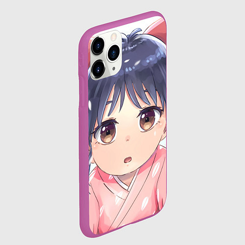 Чехол iPhone 11 Pro матовый Малышка Мороха - Ясяхимэ Принцесса полудемон / 3D-Фиолетовый – фото 2