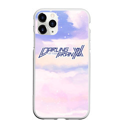 Чехол iPhone 11 Pro матовый Darling in the FranXX sky clouds, цвет: 3D-белый