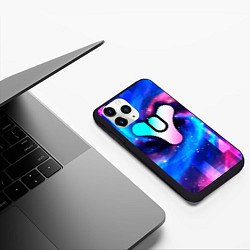 Чехол iPhone 11 Pro матовый Destiny неоновый космос, цвет: 3D-черный — фото 2