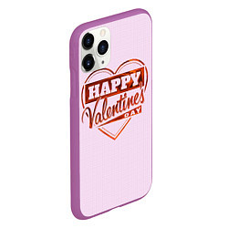 Чехол iPhone 11 Pro матовый Happy Valentines Day!, цвет: 3D-фиолетовый — фото 2