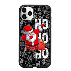 Чехол iPhone 11 Pro матовый Santa Claus, dabbing, through the snow, цвет: 3D-черный