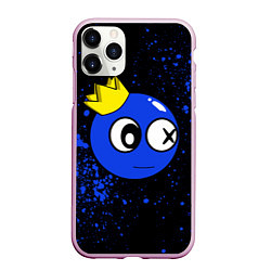 Чехол iPhone 11 Pro матовый Радужные друзья - Синий в короне, цвет: 3D-розовый