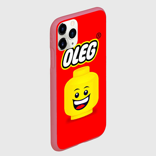 Чехол iPhone 11 Pro матовый Олег Lego / 3D-Малиновый – фото 2