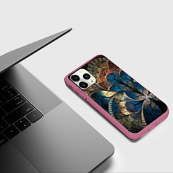 Чехол iPhone 11 Pro матовый Древний витраж, цвет: 3D-малиновый — фото 2