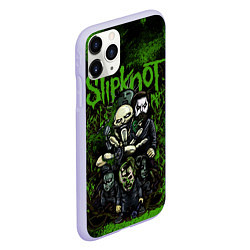 Чехол iPhone 11 Pro матовый Slipknot green art, цвет: 3D-светло-сиреневый — фото 2