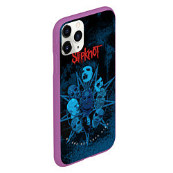 Чехол iPhone 11 Pro матовый Slipknot blue, цвет: 3D-фиолетовый — фото 2