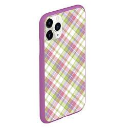 Чехол iPhone 11 Pro матовый Шотланская клетка, цвет: 3D-фиолетовый — фото 2