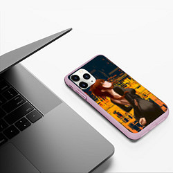 Чехол iPhone 11 Pro матовый Макима - chainsaw man, цвет: 3D-розовый — фото 2