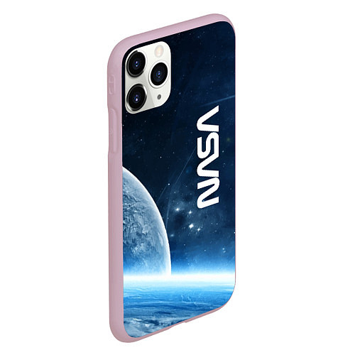 Чехол iPhone 11 Pro матовый Космическое пространство - NASA / 3D-Розовый – фото 2