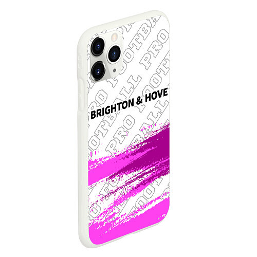 Чехол iPhone 11 Pro матовый Brighton pro football: символ сверху / 3D-Белый – фото 2