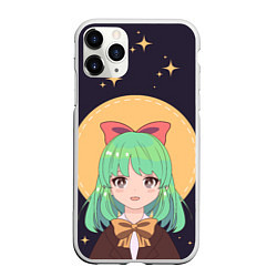 Чехол iPhone 11 Pro матовый Девочка аниме - Anime girl, цвет: 3D-белый