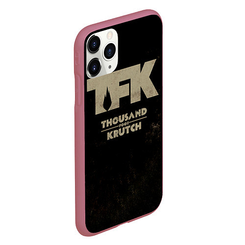 Чехол iPhone 11 Pro матовый TFK - Thousand Foot Krutch / 3D-Малиновый – фото 2