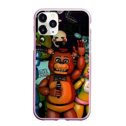 Чехол iPhone 11 Pro матовый Five Nights at Frеddys, цвет: 3D-розовый