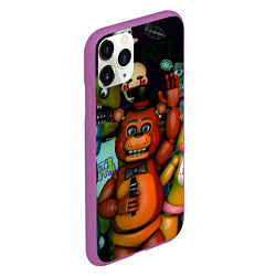 Чехол iPhone 11 Pro матовый Five Nights at Frеddys, цвет: 3D-фиолетовый — фото 2