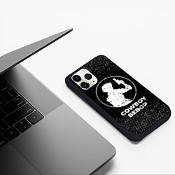 Чехол iPhone 11 Pro матовый Cowboy Bebop с потертостями на темном фоне, цвет: 3D-черный — фото 2