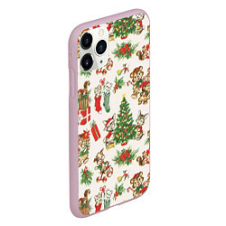 Чехол iPhone 11 Pro матовый Christmas Рождество, цвет: 3D-розовый — фото 2