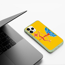 Чехол iPhone 11 Pro матовый Кировская область - герб, цвет: 3D-салатовый — фото 2