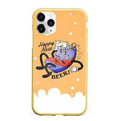 Чехол iPhone 11 Pro матовый Happy new beer 2023