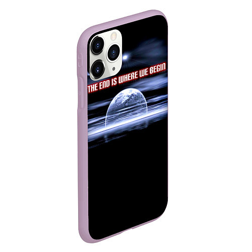 Чехол iPhone 11 Pro матовый Thousand Foot Krutch - The End Is Where We Begin / 3D-Сиреневый – фото 2