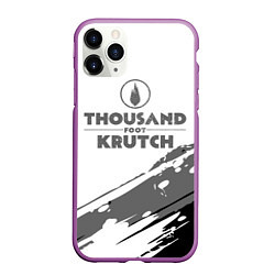 Чехол iPhone 11 Pro матовый Thousand Foot Krutch логотип, цвет: 3D-фиолетовый