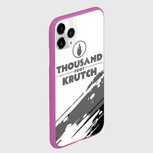 Чехол iPhone 11 Pro матовый Thousand Foot Krutch логотип / 3D-Фиолетовый – фото 2